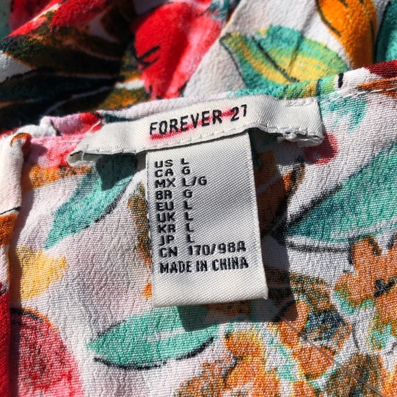 NWT Forever 21 Floral Mini Dress Size L - Picture 10 of 11